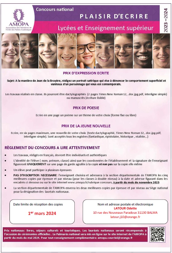 Plaisir ecrire Lycee 2024