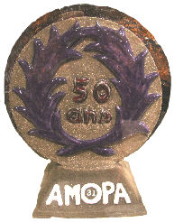Céramique (Ø 35 cm) offerte à l’AMOPA31 par  Alain LATOUR (Potier céramiste, animateur en poterie et céramique) 